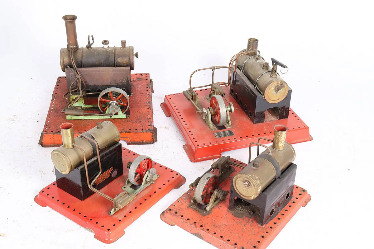 4 x Mamod/Meccano stationary engines