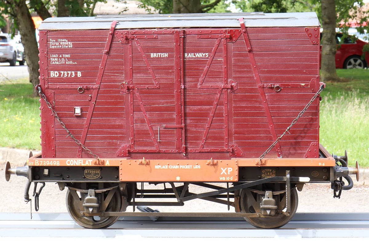 5 inch gauge BR conflat wagon