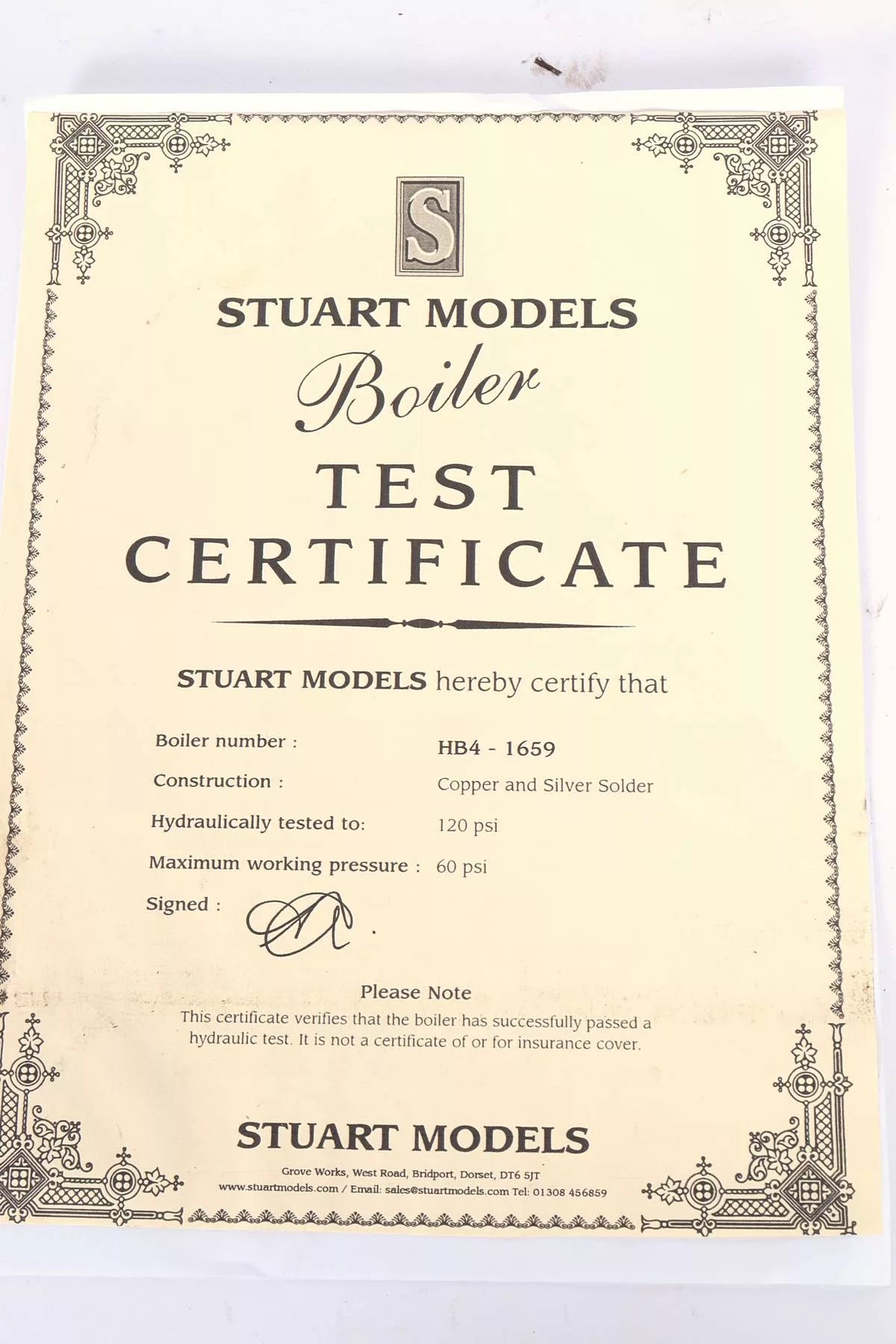 Stuart HB4 boiler