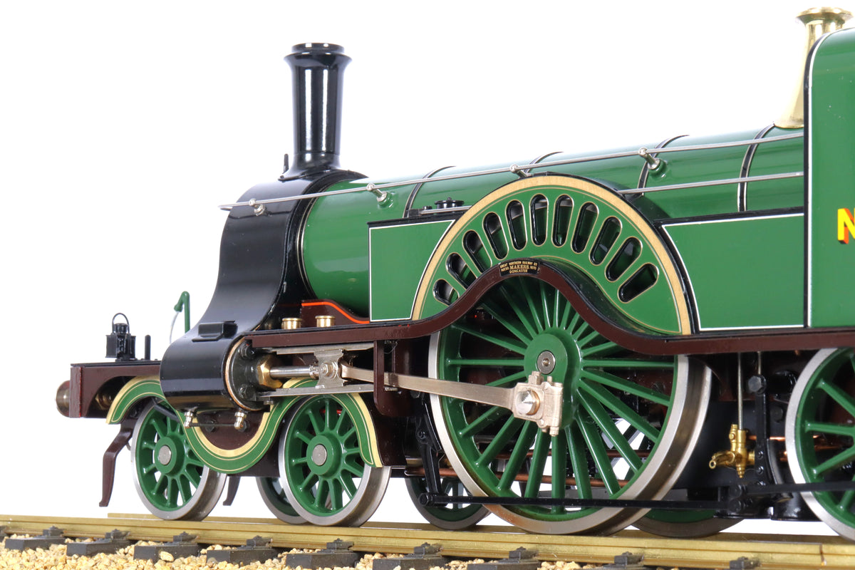45mm gauge Aster GNR Stirling 8 foot Single with glazed display case