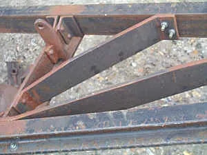 Part-built 3 inch scale Fowler 6 furrow balance plough