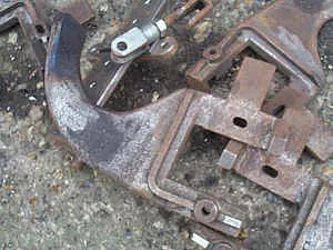 Part-built 3 inch scale Fowler 6 furrow balance plough