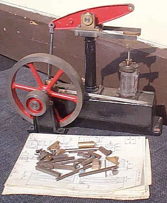 Part-built Stuart beam engine