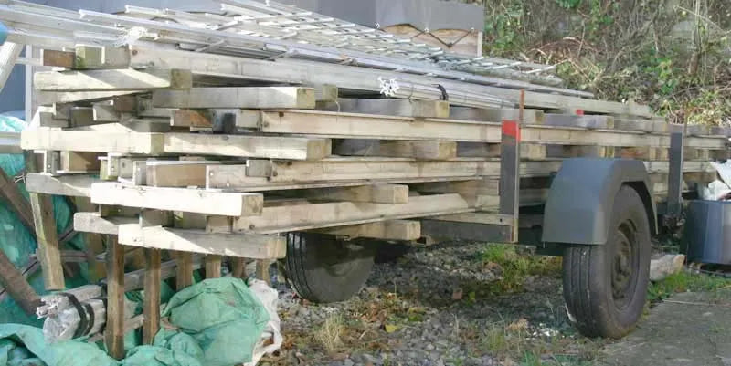 Portable 5 & 7 1/4 inch gauge track on road trailer