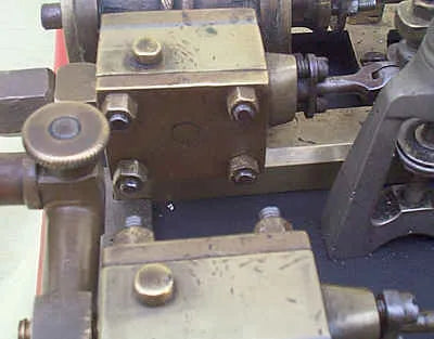 Antique twin cylinder engine with governor