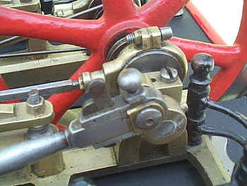 Antique twin cylinder engine with governor