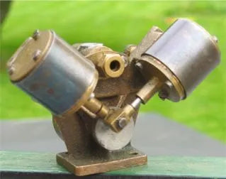 V-twin double-acting oscillating engine