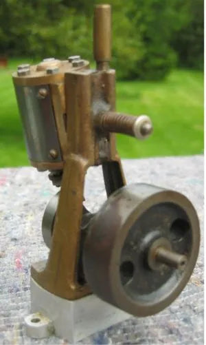 Single cylinder double-acting oscillating engine