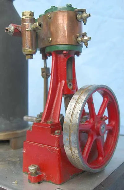 Stuart 10V, coal-fired boiler and hand pump