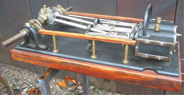 Twin cylinder paddle steamer engine