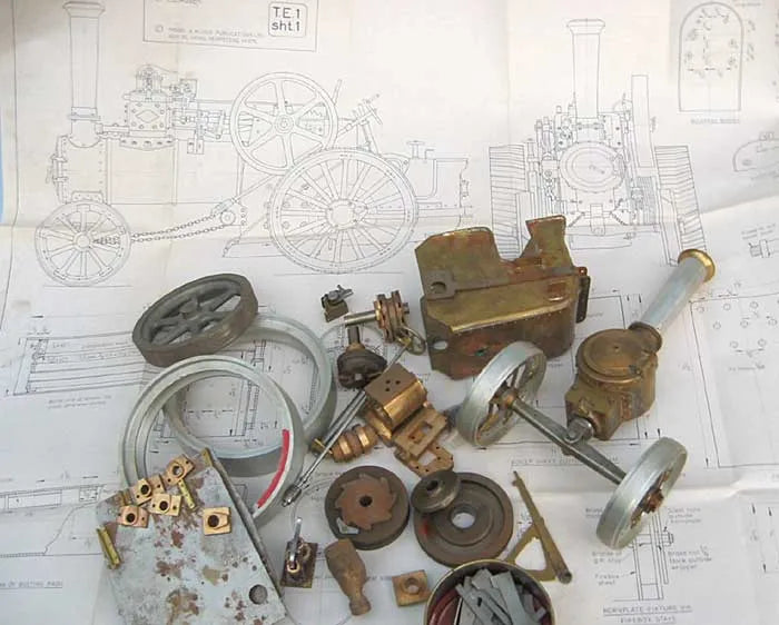 Part-built Minnie traction engine
