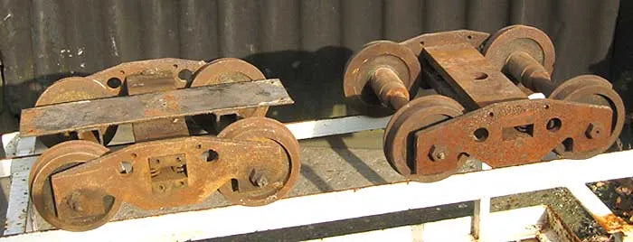 Pair 7 1/4 inch gauge bogies for restoration