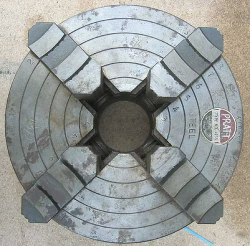 8 inch Pratt 4 jaw chuck