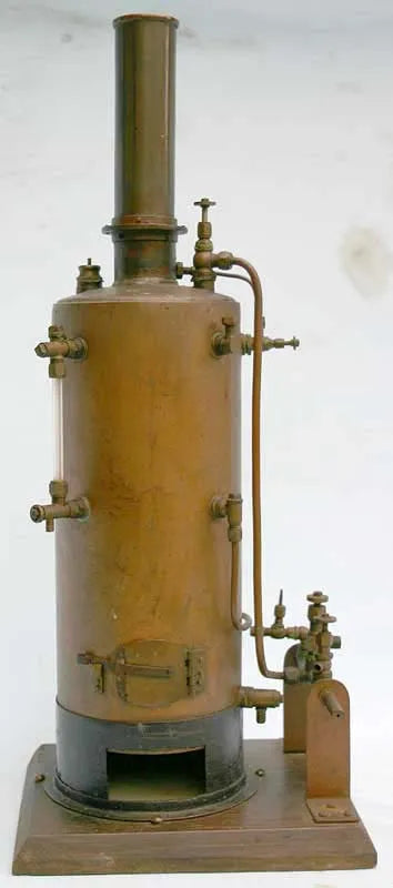 Vertical boiler with hand pump