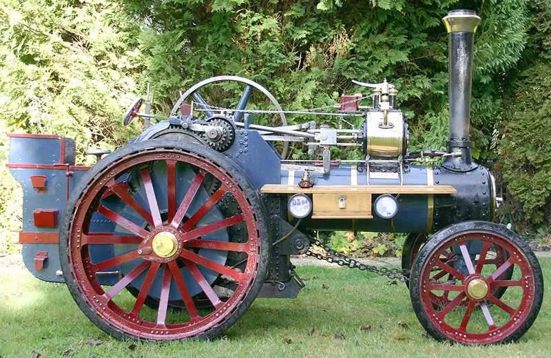 4 1/2 inch scale Burrell agricultural c/w passenger trailer