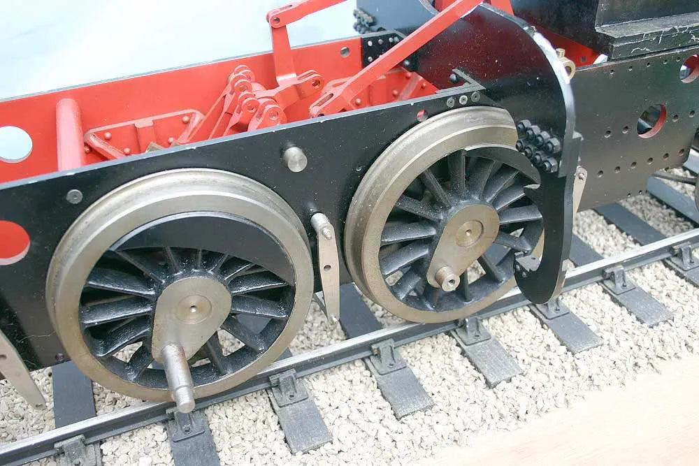 Part-built 5 inch gauge Prairie on display track
