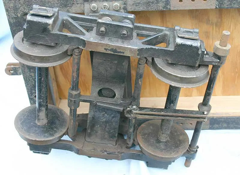 5 inch gauge driving trolley, brake, Reeves bogies