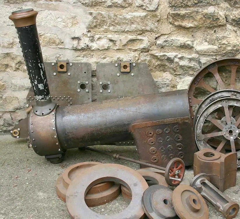 4 inch part-built Ruston tractor