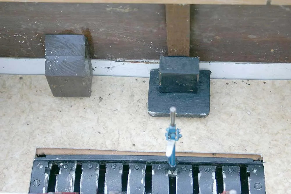 Scratch-built signal box with three signals