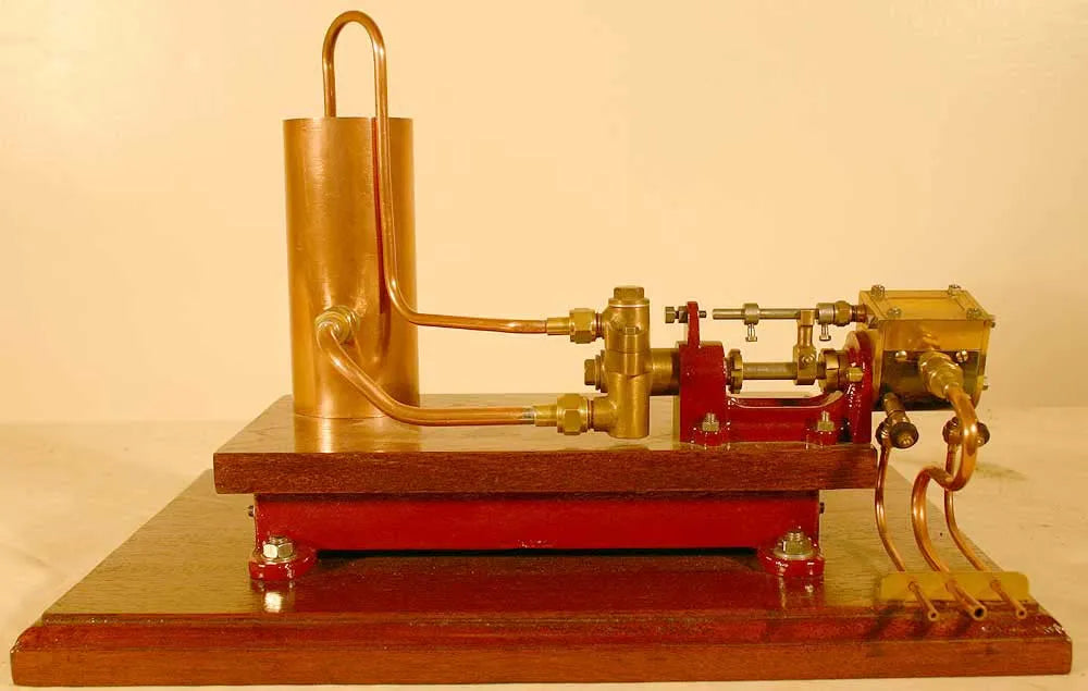 Stuart steam pump on base with water tank