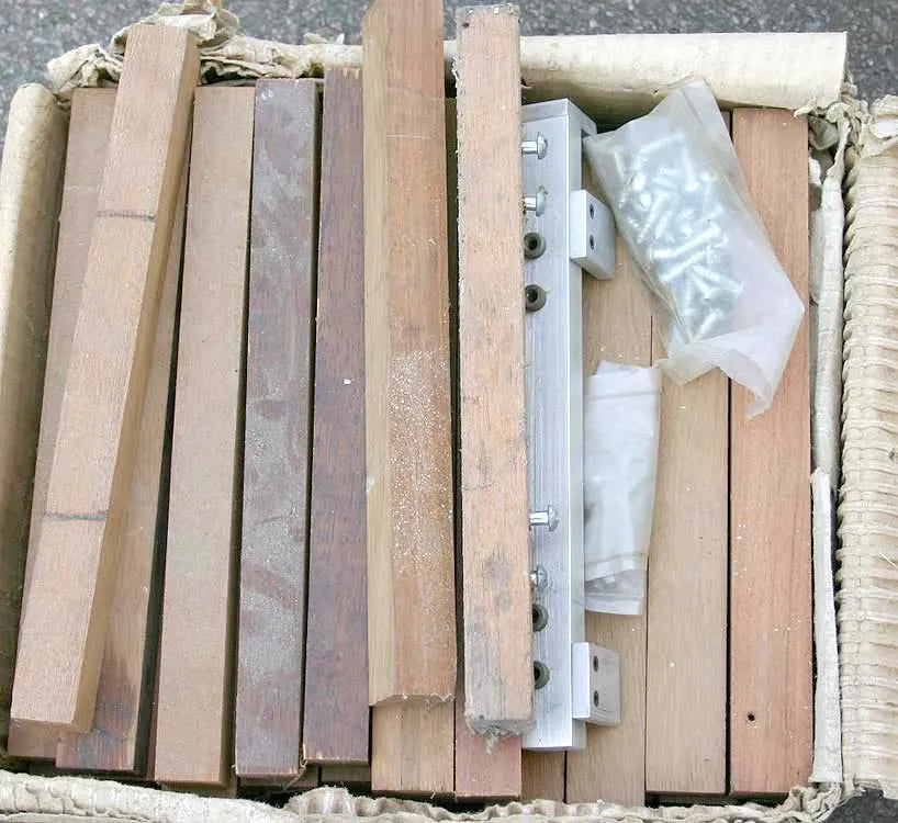 Four 5 inch gauge track panels and point
