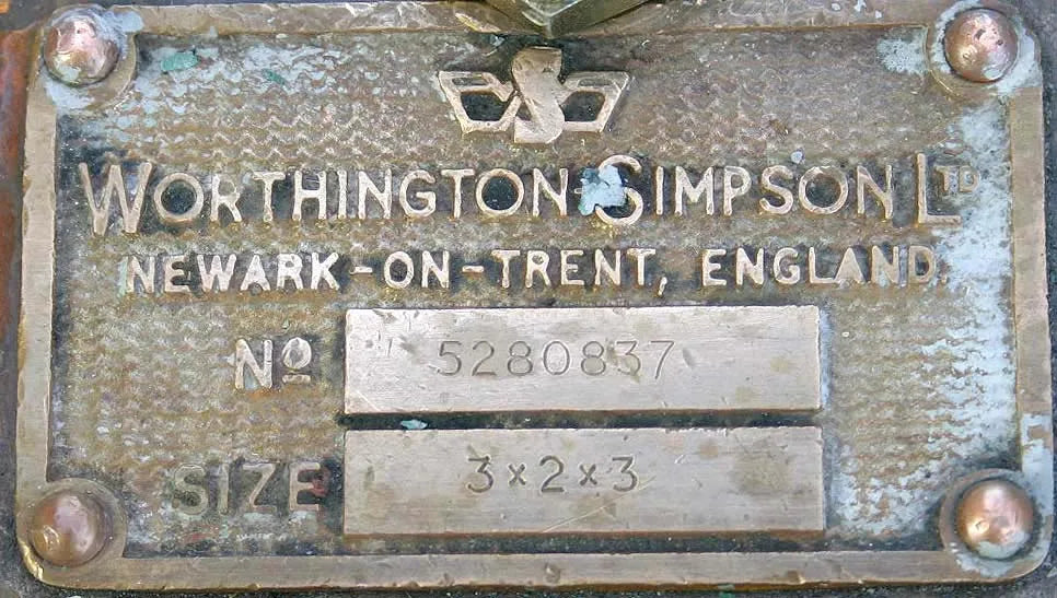 Worthington Simpson steam pump