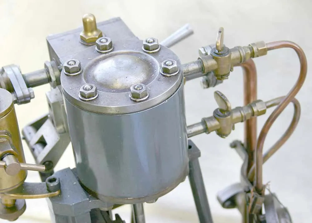 Clarkson vertical engine with reversing gear