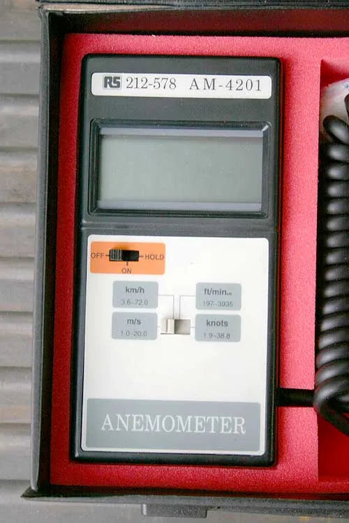 Digital anemometer