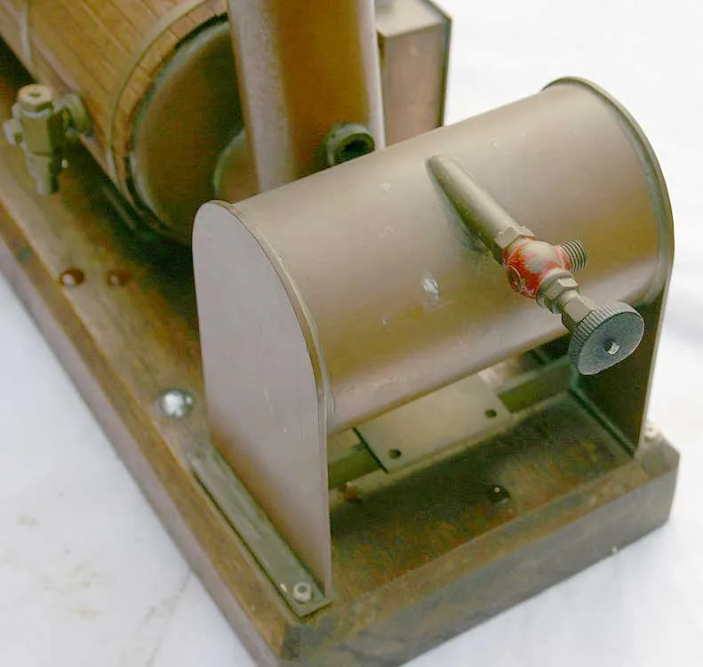 Horizontal marine boiler, wood lagged