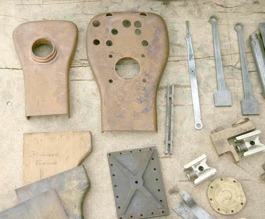 Part-built rolling chassis and castings for 5 inch gauge "Pansy"