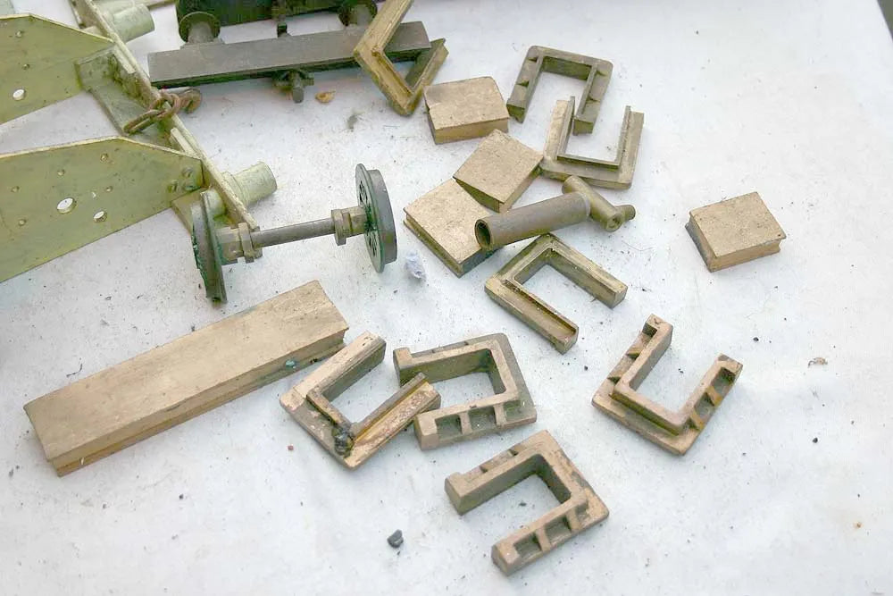 Miscellaneous parts, Tich, frames, wheels etc