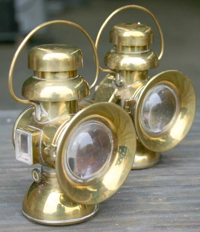 Pair 4 inch scale traction engine lamps