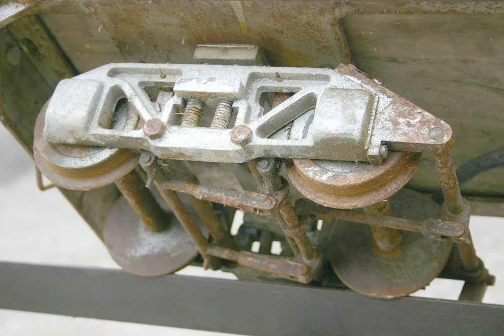 5 inch gauge hydraulic braked bogie truck with cushion