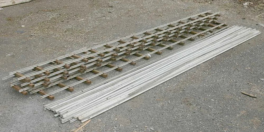 5 inch gauge rail and sleepers