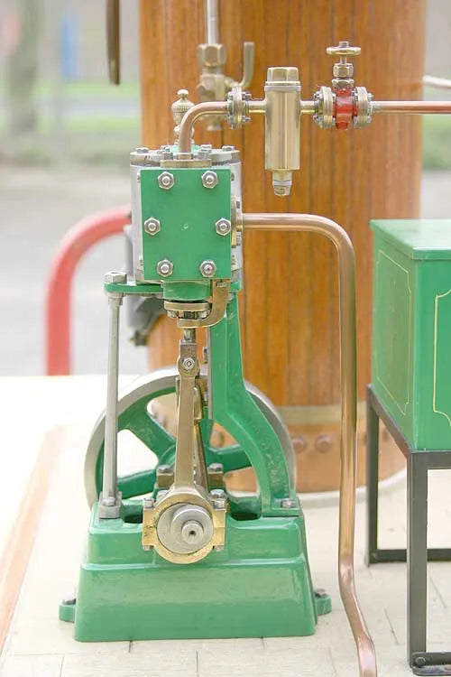 Coal-fired boiler with vertical engine