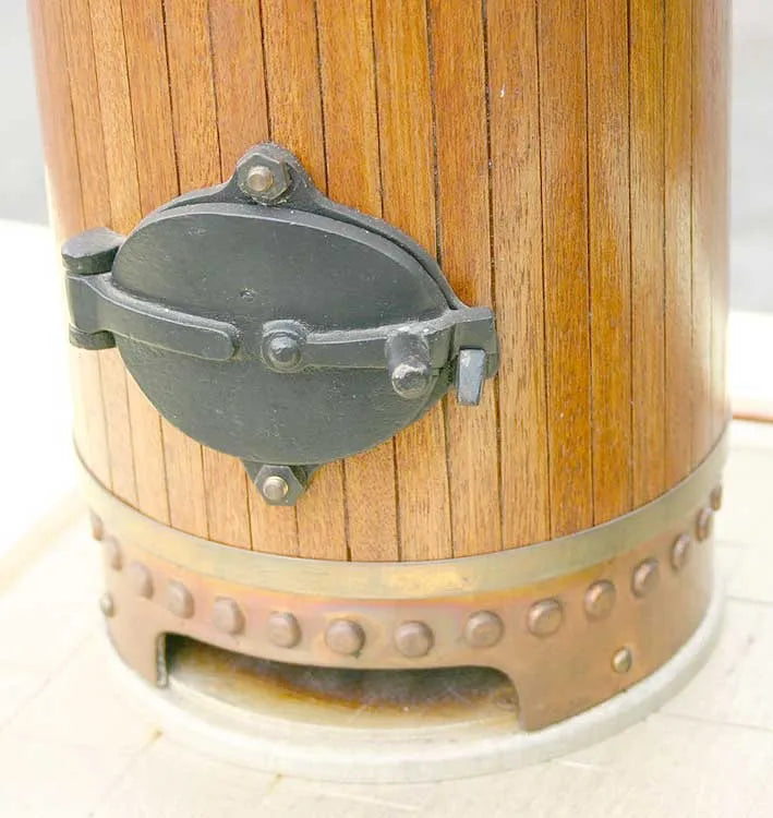 Coal-fired boiler with vertical engine