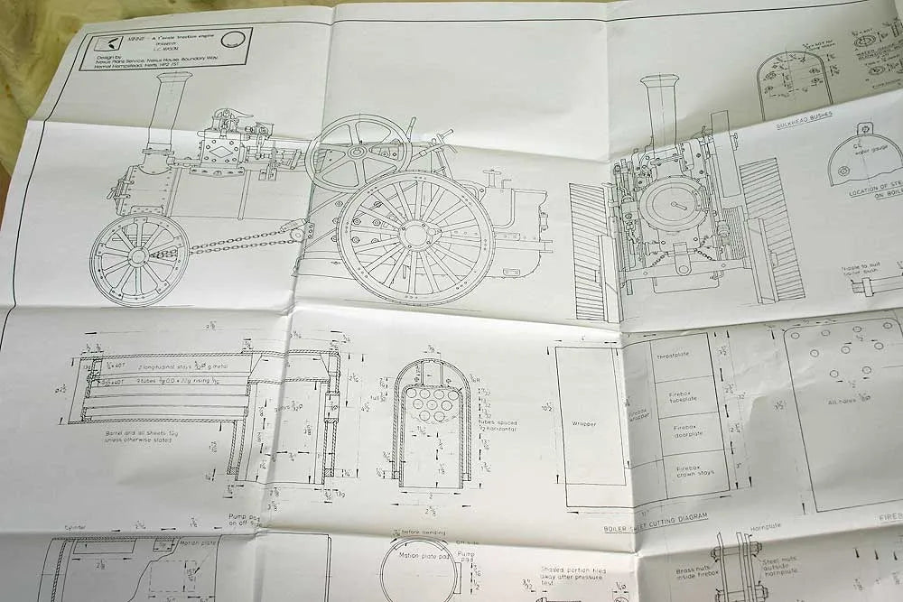 Part-built 1 inch scale Minnie traction engine