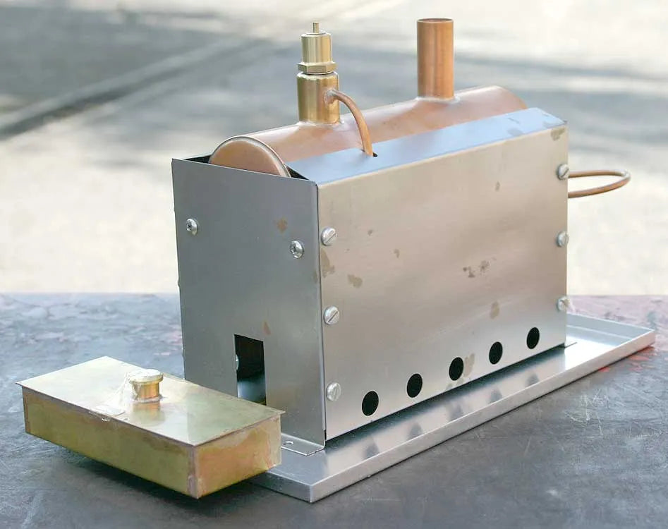Spirit-fired Crompton boiler