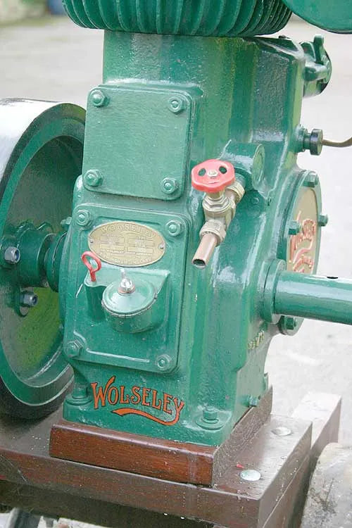 Wolseley 1 1/2 hp hopper cooled engine with Stuart pump