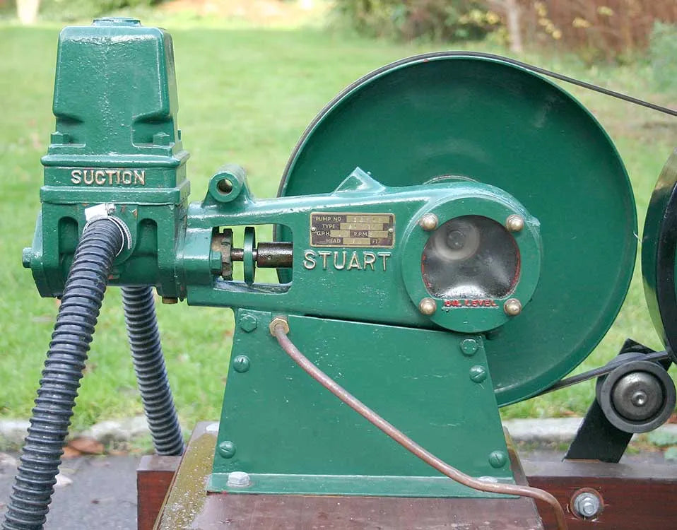Wolseley 1 1/2 hp hopper cooled engine with Stuart pump