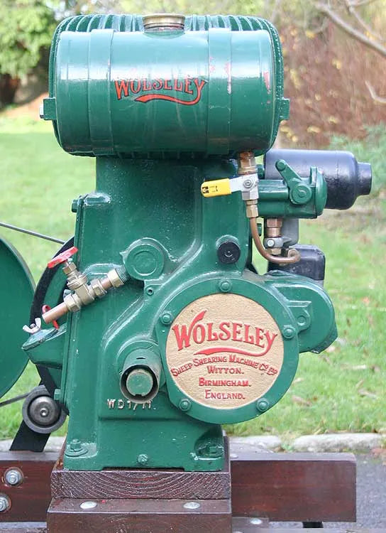 Wolseley 1 1/2 hp hopper cooled engine with Stuart pump