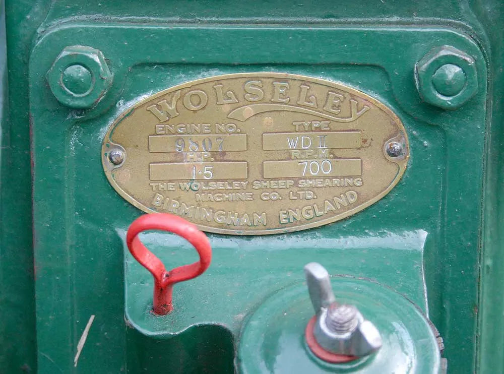 Wolseley 1 1/2 hp hopper cooled engine with Stuart pump