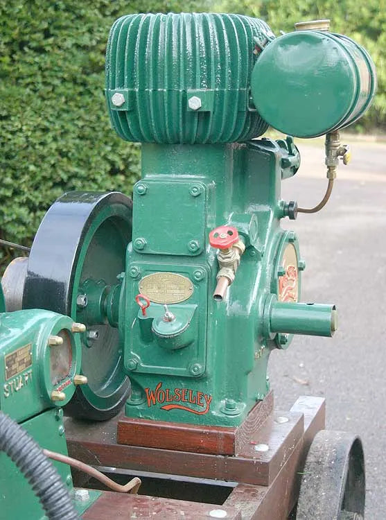 Wolseley 1 1/2 hp hopper cooled engine with Stuart pump