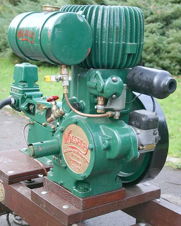 Wolseley 1 1/2 hp hopper cooled engine with Stuart pump
