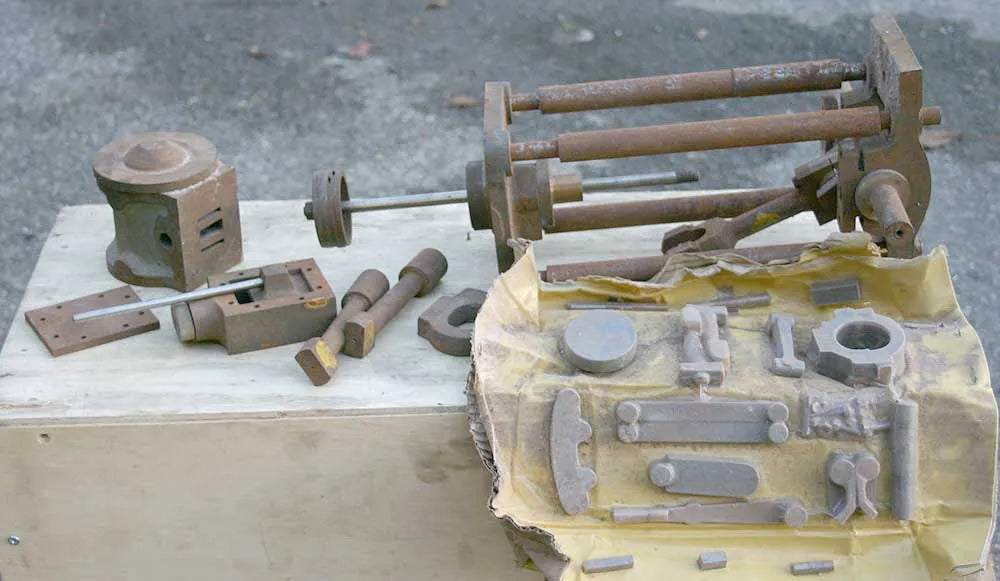 Part-built Westbury Trojan engine