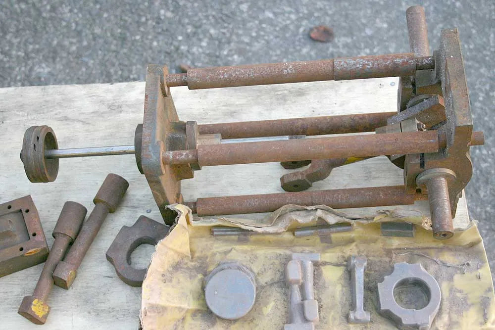 Part-built Westbury Trojan engine
