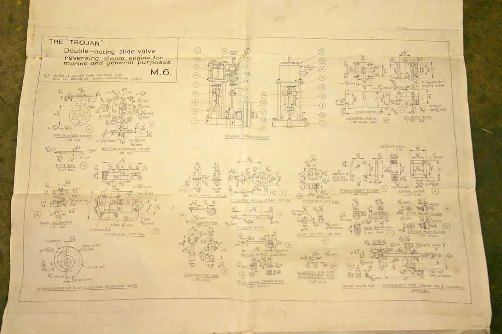 Part-built Westbury Trojan engine