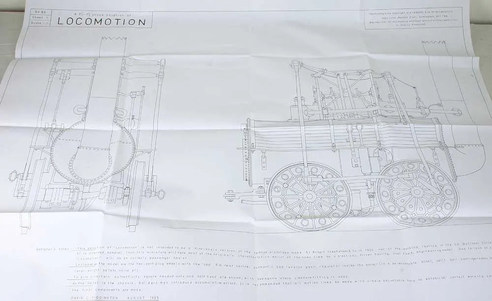 7 1/4 inch gauge "Locomotion" boiler & castings