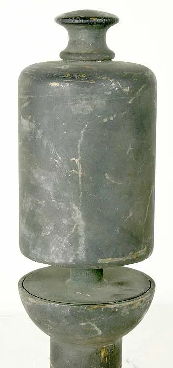 Large whistle on iron pipe, black