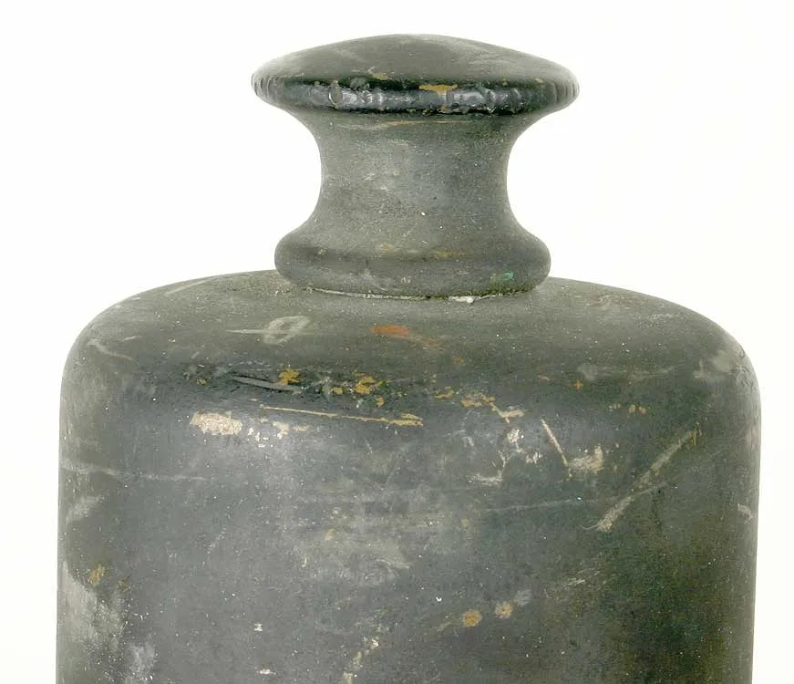 Large whistle on iron pipe, black